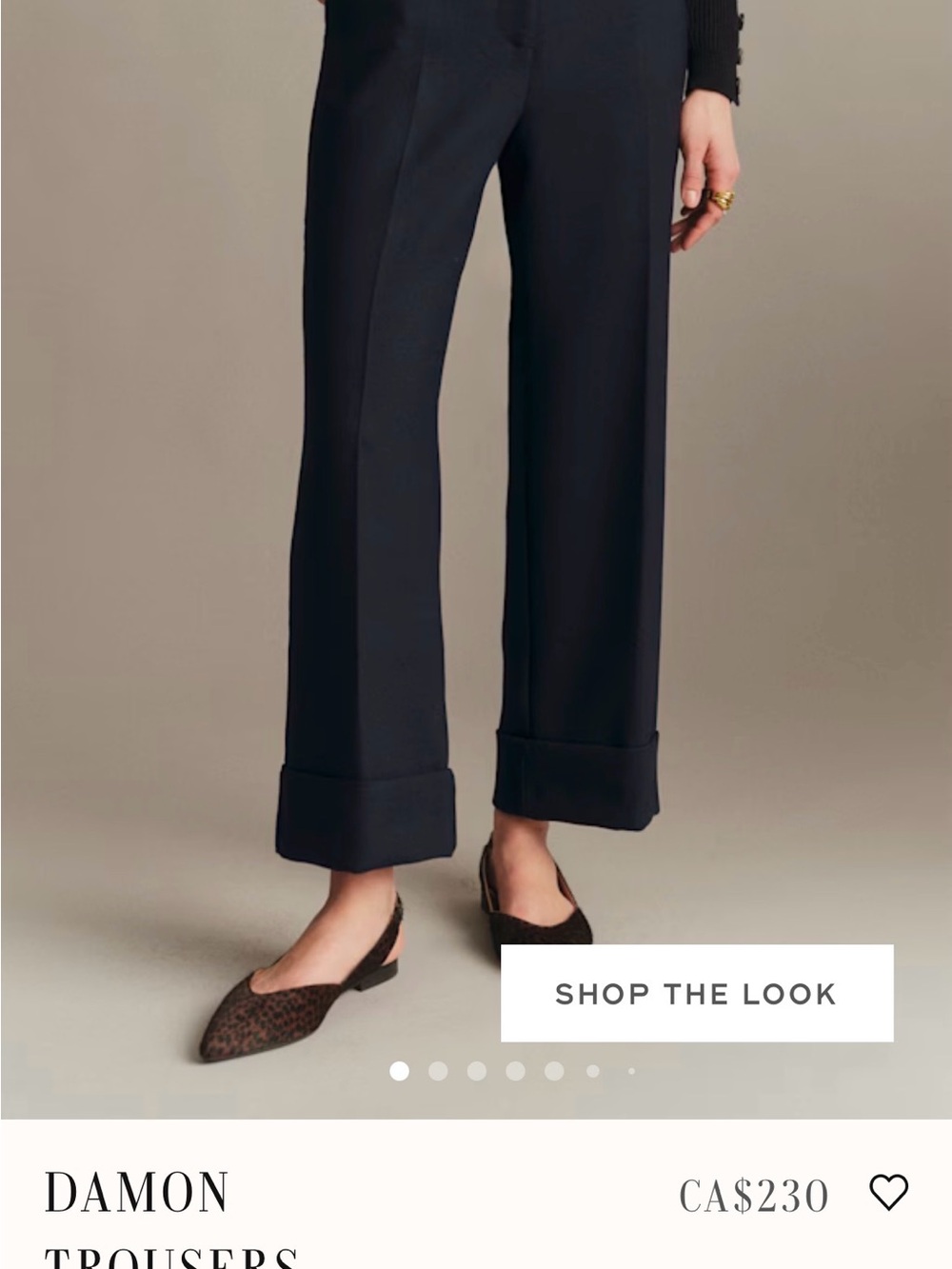 Sezane Damon Trousers — Navy EU 38